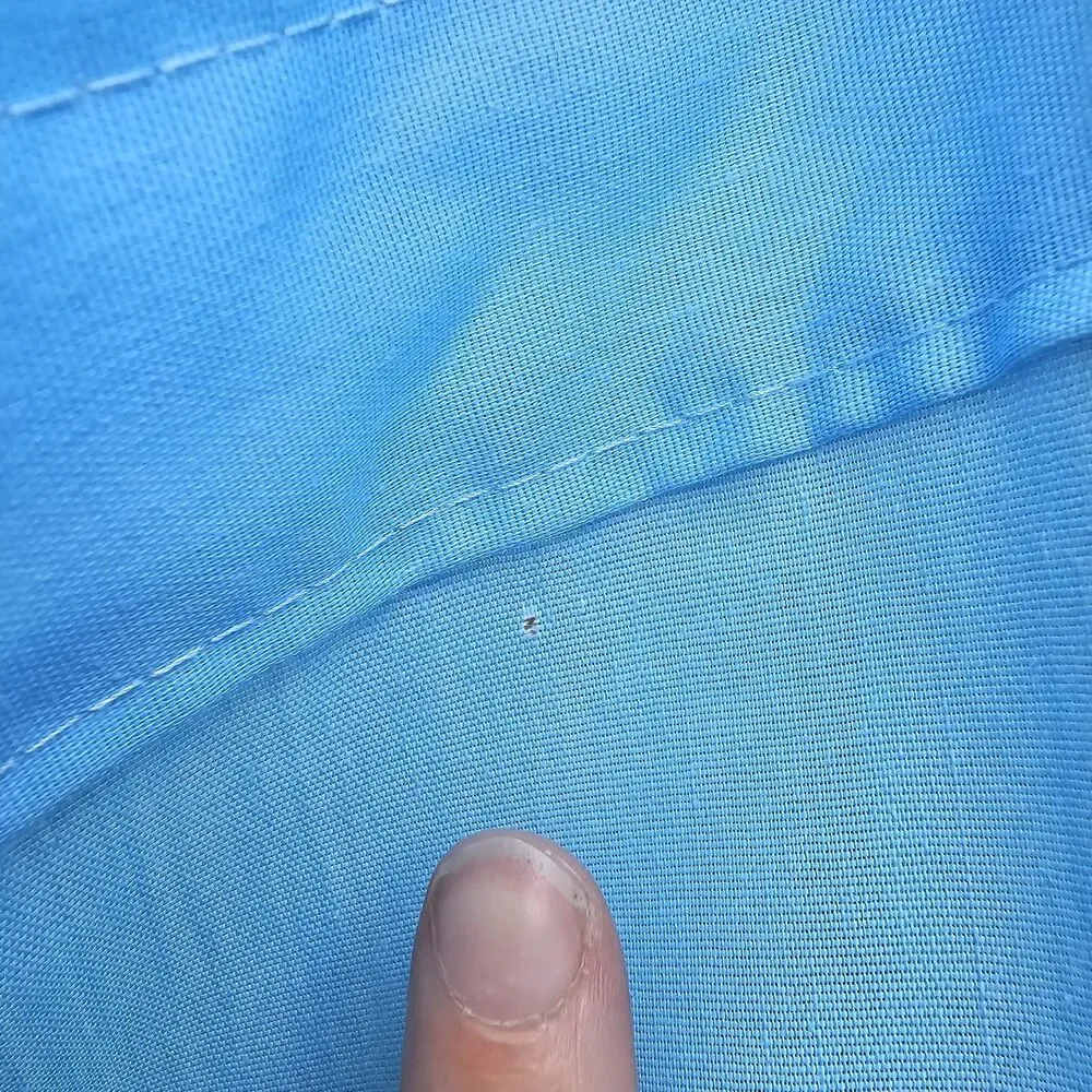 Vintage Sears 1970s–80s Light Blue Ruffled Curtain Panels Pair 41
